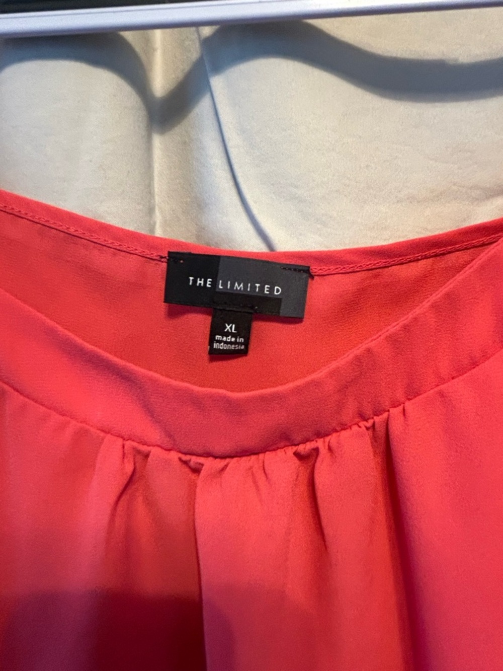 Adorable The Limited Coral Red Satin Camisole Tank - Picture 2 of 4